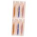 NOLITOY 6 Pcs Lip Liner Brush Lip Cosmetic Lipstick Wand Applicator Eyeshadow Brush Portable Eyeshadow Foundation Brush Retractable Lip Brush Makeup Tool Travel Metal Face Eye Shadow 10.5x0.5cmx2pcs Random Colorx2pcs
