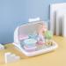 Kitchen Tableware Storage Box with Transparent Lid - White Organizer for Cups, Dinnerware, and Infant Home Essentials - Buy Online on SooperMarket.com