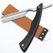 M&LD Cut Throat Razor Kit Single Edge Razor Blades Straight Cut Throat Razors for Shaving Stainless Steel Cut Throat Razor with Leather Sharpener for Barber Home & Salon Straight Razor Gifts for Men Blackt155