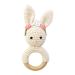Buy Organic Baby Wooden Teether Crochet Bunny Rattle Pacifier Bracelet - Ideal for Teething Toddlers | International Shipping Available - Buy Online on SooperMarket.com