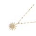 OralGos Rotating Cubic Zirconia Flower Pendant Necklace Clavicle Chain Adjustable Cute Cool Choker Fashion Jewelry