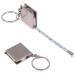 UTENEW 2 Pack Retractable Tape Measure Keychain Body Measuring Tape Key Ring Compact Tape Measure for Purse Pockets or Keys Carrying Around Easily 39.3Inches/100cm silver 2 pack