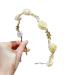 JSGHGDF Temperament Flocking Rose Shape with White Decors Unique Hair Hoop Bride Woman Wedding Party Headwear White Rose