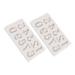 Alipis 2pcs Candle Molds Silicone Molds Baking Fondant Molds Silicone Cake Molds for Baking Tray 3D Fudge
