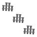 Healeved 30 Pcs Hair Dryer Nozzle Pp Black Modeling