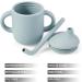 Pandaear Silicone Drinking Cup Set for Babies - 2 Pieces 6+ Months Leak-Proof with Straw & Handle - Buy Online on SooperMarket.com