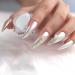 PrettyDiva Aurora Chrome Nail Powder - White Pearl Chrome Nail Powder with Multi Color Shifting Metallic Powders Mirror Effect, Magic Moonlight Effect Iridescent Pigment Powder for Nails moonlight powder