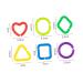 Ibasenice 175 PTH Geometric Chain Buckle Baby Rings Toy - 5 Colorful Toddler Chain Play Set for Crib 5.5x5.5cm - Buy Online on SooperMarket.com