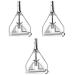 Warmhm 3pcs Glass Cleaning Scraper Replacement Mop Parts Mop Base Accessories Triangle Mop Window Cleaner Spray Mop Head Replacement Mop Base Refill Floor Mop Parts Wax Mop Iron Strip