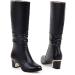 Shop Stylish Women's Halfange Lace-Up Boots - Black & Brown Leather Winter Footwear | Trendy & Warm | EU Size 39-47 - Buy Online on SooperMarket.com