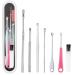 WAITLOVER 7pcs/Set Earpick Wax Pickers Steel Earpick Wax Remover Pick Ear Clean Care Cleaner Cleaner C0N4 Ear Curette Tool Ear Spoon
