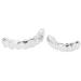 Hip Hop Teeth Halloween Hip Hop Teeth Convenient for Halloween Party for Hip Hop Fashion Shows(Silver)