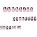 24PCS Square French Rhinestone Gloss Black Press on Nails for Women and Girls - Buy Online on SooperMarket.com