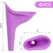 HAKDAY Female Urinal 4PCS - Portable Pee Funnel for Women | Camping, Travel, Hiking Gear - 4 Purple - Buy Online on SooperMarket.com