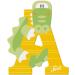 Sevi 83001 Tier Wooden Letter A - Alligator | Kids' Room Door Letter | Educational ABC Learning Toy | Safe for Children 3+ | Pink Yellow Blue - Buy Online on SooperMarket.com