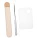 1 Set Palette Stick Cosmetic Palette Mixing Palette Foundation Mixing Tray Makeup Mixing Plate Makeup Tools Makeup Mixing Tray Makeup Foundation Palette Makeup Spatula and Palette 17.5X15CM As Shown