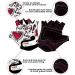 KIDDIMOTO Fingerless Children's Cycling Gloves | Boys & Girls Bike Gloves - Love Design (Size S 2-5 years) - International Shipping Available - Buy Online on SooperMarket.com