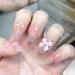 Cute Pink Sweet Princess Removable Handmade Wear Nail Art Vitality Girl Short Fake Nails Blush Bow Nail Patch (Color : XS) - Buy Online on SooperMarket.com