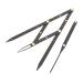 Anneome 1pc Second Generation Scale Calipers Eyebrow Measuring Rulers Makeup Set Stainless Steel 25x5x0.6cm Black