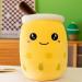 SPIRITUDE 2Pcs Boba Plush Strawberry & Pineapple Stuffed Bubble Tea Plushies - 9.4 Inch Huggable Cushion Gift for Girlfriend - Adult Milk Tea Cup Shaped Plush - Buy Online on SooperMarket.com