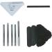 Sofeya Wall Mop Cleaner with Long Handle - Triangle Mop with Extension Pole for Walls, Ceilings, Windows - 3 Replacement Pads Included - Wet & Dry Use - Buy Online on SooperMarket.com