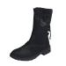 Rytejfes women's walking shoes short boots women black with heel blue flat short shares high ankle boots winter boots winter boots winter shoes Halfange shoes winter boots lace-up boots 39 EU black
