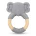 Animal Shape Baby Teething Toys  Teething Toys for Babies 12+ Months  Natural Wooden Teething Ring  Food-Grade Silicone  for Baby Teething Relief & Sensory Exploration  Easy to Grip (Elephant)