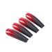 Handcess Coffin Glossy False Nails - Long Black and Red Ballerina Press-On Nails Gradient Acrylic Art Full Cover (24PCs) for Women & Girls - Buy Online on SooperMarket.com