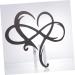 Cabilock 1pc Iron Pendant Home Decor Love Sign Plaque Iron Love Sign Heart Wall Hanging Ornament Household 45x39cm Black - Buy Online on SooperMarket.com