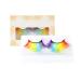 Rainbow False Eyelashes DIY Lash Extension 3D Volume Fake Eyelash Strips Exaggerated False Eyelashes Party Stage Cosplay Accessory for Performance