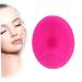 Soft Silicone Facial Cleansing Pad - Exfoliating Scrubber & Shower Sponge for Blackhead Removal - Rosy Color - Buy Online on SooperMarket.com