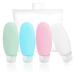 VFANDV silicone travel bottles set 4 pieces of travel bottles for filling cosmetics liquids 90ml leak -proof squeeze travel container refillable liquid container for lotion body care