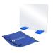 AFH-Webshop T-Spiegel Premium | Medium | 49.5 cm x 38.5 cm | Mirror (feet: blue | without picture cards) including carrying bag