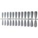 Dajidafu 24 Pieces False Nails Full Cover T-shaped Extra Long Press on Coffin Style Nail Tips DIY Supplies for Home Salon silver - Buy Online on SooperMarket.com