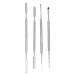 EXCEART 4Pcs Stainless Steel Depotting Spatula Makeup Spatula Tool Make Up Accessories for Makeup Cosmetics Mixing