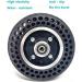 Wheelchair Front Wheel 7X1 3/4 Wheelchairer Wheels Electric Wheelchair Wheel Replacement Parts Front Wheelchair Wheel Honeycomb Solid Tire Black Aluminum Alloy Hub Set of 2/8Mm - Buy Online on SooperMarket.com