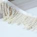 Yulakes 1 Yard White Black Pearl Fringe Beaded Lace Trim for Garments & Decor - White Color Option - Buy Online on SooperMarket.com