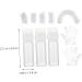 Amosfun 1 Set Hair Bleach Kit Root Comb Applicator Bottle Ear Protectors Shower Caps Clear Gloves Shower Cap Ear Muffs White Lecythus Portable 6.9x4.8cm White - Buy Online on SooperMarket.com