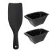 Minkissy 1 Set Hair Coloring Tools Hair Dying Cream Bowl Highlighting Board with Teeth Hair Colour Board Highlight Board for Hair Barber Salon Hairdressing Tools Modeling Abs Balance Board Black