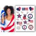 Terra Tattoos Fourth of July Temporary Tattoo Set - 75 Red White Blue & Metallic Designs - Buy Online on SooperMarket.com