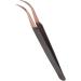 Stainless Steel Rose Gold Curved Tweezers for Eyelash Extensions | Precision False Eyelash Application - Buy Online on SooperMarket.com