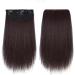 1PC Short Clip In Hair Extensions Clip in Hair Piece 2 Clips Clip in Remy Human Hair Extensions Straight Invisible Hairpin for Thinning Hair Adding Hair Volume(6inch- Dark Brown) - Buy Online on SooperMarket.com