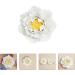 ORFOFE Wall Flower Sculpture 1Pc peony flower wall decoration home decoration Ceramic wall art Ceramic Flower Flower Wall White 7x7cm - Buy Online on SooperMarket.com