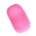 KOMUNJ Silicone Brush Cleaner Silicone Cosmetic Brush Cleaning Mat for Home Travel Easy to Clean Suitable for Dry Cosmetics Pink