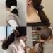 Soft Leather Big Hair Scrunchies for Women - 4 Pcs Ponytail Holders for Thick Hair - Buy Online on SooperMarket.com