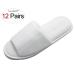 Travelwell 12 Pairs Open Toe Terry Spa Slippers - Bulk Hotel Unisex White Slippers - Buy Online on SooperMarket.com