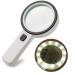 Mity rain 30X Magnifying Glass with LED Light - High Power Handheld Lighted Magnifier with Large Double Glass Lens Led Magnifiers