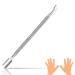 Dual Head Nail Cuticle Pusher XCOZU Professional Stainless Steel Cuticle Pusher Metal Nail Cleaner Tool Nail Scraper for Gel Nails Polish Remover Tool Nail Art Cuticle Trimmer(Silver)