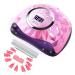 iBigLY 248W UV LED Nail Lamp Faster Nail Dryer for Gel Nails Polish Curing Lamp with 60 Lamp Beads 4 Timers Auto Sensor Home/Salon Nail Art UV Light Tools for Fingernail & Toenail Pink