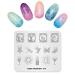 Alexnailart Nail Art Stamping Templates Manicure Tool Star Noon Butterfly (FA014)